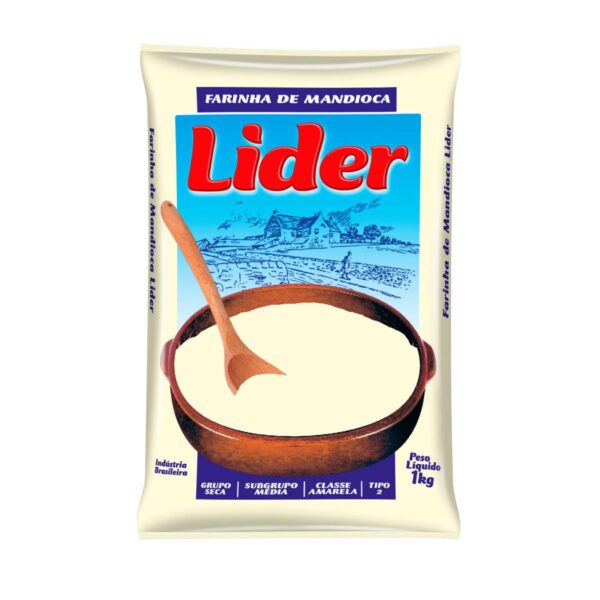 Farinha de Mandioca Amarela Líder 1kg